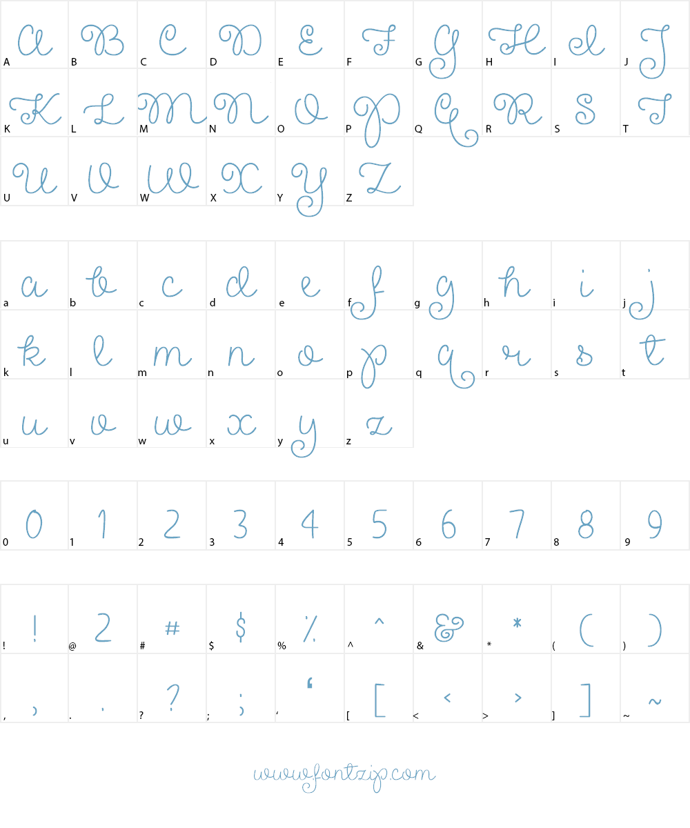 Pretty Girls Script Demo Font Character